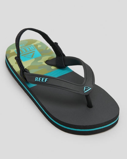 Brand:
Reef
Product:
Toddlers' Switchfoot Prints Thongs
Pattern:
Camo
Thong Features:
Branded strap, Printed footbed, Regular straps, Splice detail
Heel Type:
Flat Heel
Additional Details:
Water friendly.