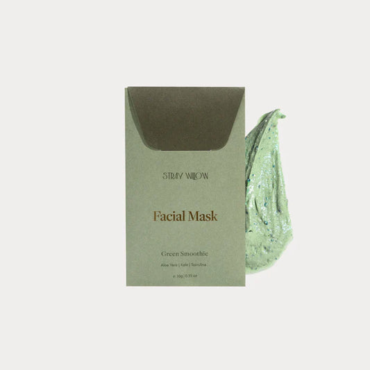 Our Australian-made Green Smoothie Clay Mask blends purifying kaolin clay and arrowroot powder with nutrient-rich spirulina, soothing aloe vera, and antioxidant-packed kale to gently cleanse pores and refresh tired skin. Nourishing coconut and hydrating sunflower oils help soften and replenish, while bergamot, jasmine, and vanilla add a light, natural aromatherapy experience. Presented in sustainable packaging, this luxury face mask is free from synthetic ingredients, supporting a healthy, glowing complexio