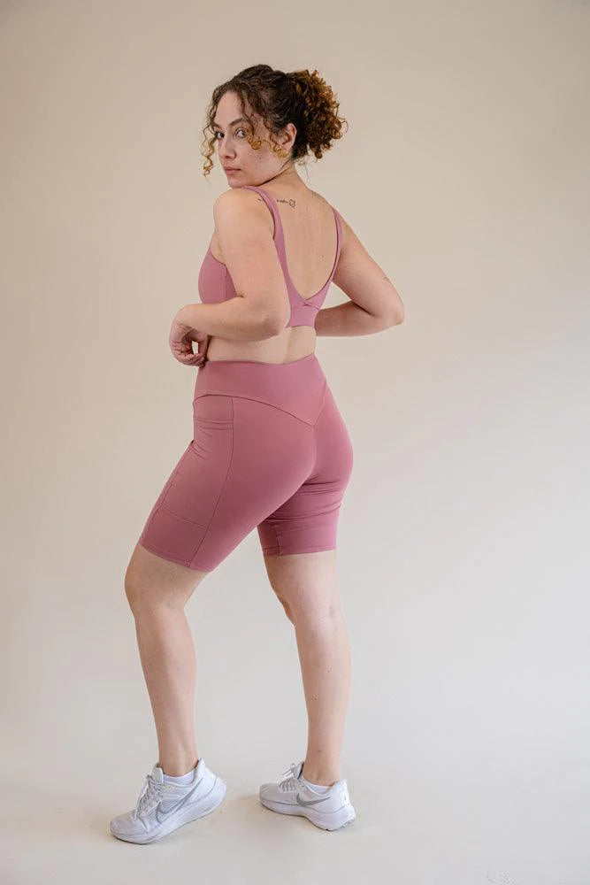 The Tina Pocket Biker Shorts Sculpting - Barbie Pink