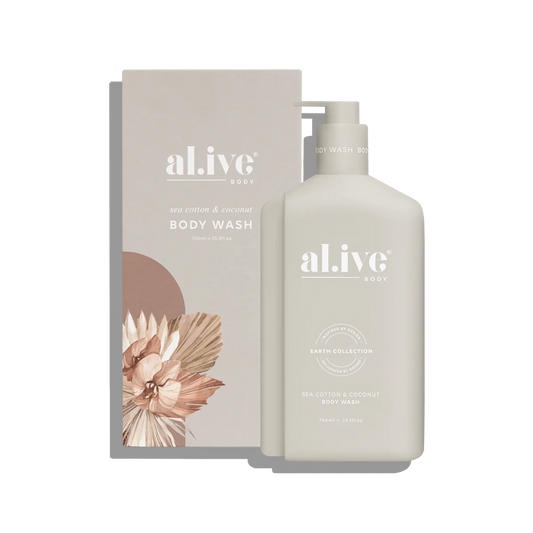 Unveil the ultimate indulgence with our 750ml Body Wash in Sea Cotton &amp; Coconut. Carefully crafted with Glycerin, Cotton Seed Oil and Coconut Fruit Extract, this Body Wash leaves your skin hydrated, refreshed and revitalised.&nbsp;

This larger 750ml bottle offers long-lasting luxury that can be refilled time and time again with our 1 litre Sea Cotton &amp; Coconut Hand &amp; Body Wash Refill.