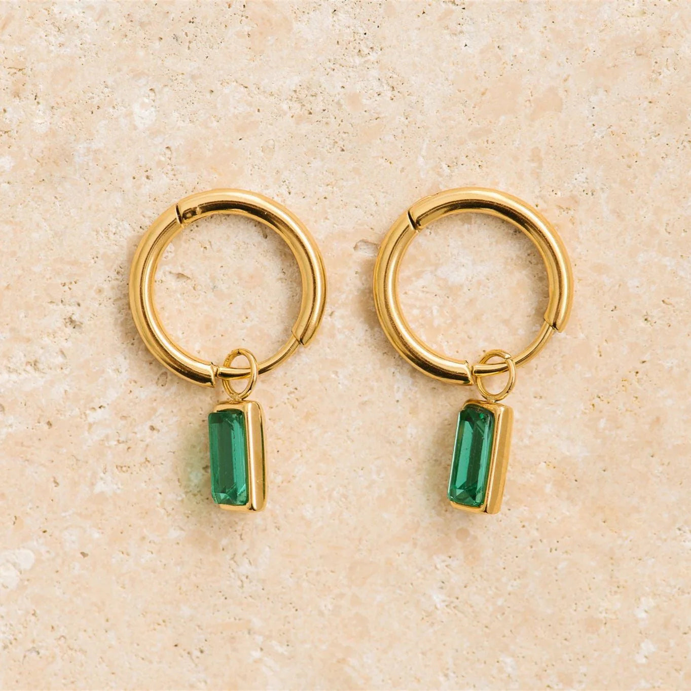 Add some sparkle and fun to your style with our GEMMA earrings. These stackable beauties are not only pretty, but also versatile for any occasion!

S925 Gold Plated Sterling Silver
Semiprecious Gemstone
Lead,Nickel &amp; Tarnish Free
Hypoallergenic
Measures 2.5cm in Length &amp; 1cm in Width