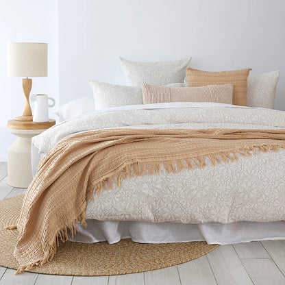 The Cybil range of cushions and throws by Bambury are made from quality cotton in soft contemporary colours, with a beautiful woven waffle-like texture. If looking for a cushion or throw to add some oomph to your room without too much pattern, these might be the perfect choice with their subtle texture and colour.