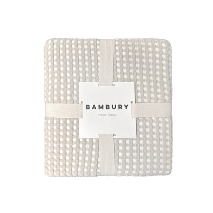 If it's beautiful texture you want, then it's hard to walk past the Bambury Endor range, made from a two-toned cotton waffle fabric. The throw is reversible, with one colour more dominant on the front and the other colour more dominant on the reverse.