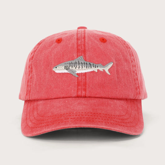 The Tiger Shark, on a retro faded red, has joined our Conservation Range. Made from the familiar soft washed cotton you already love, this exclusive embroidered design embodies the spirit of this iconic marine predator. 