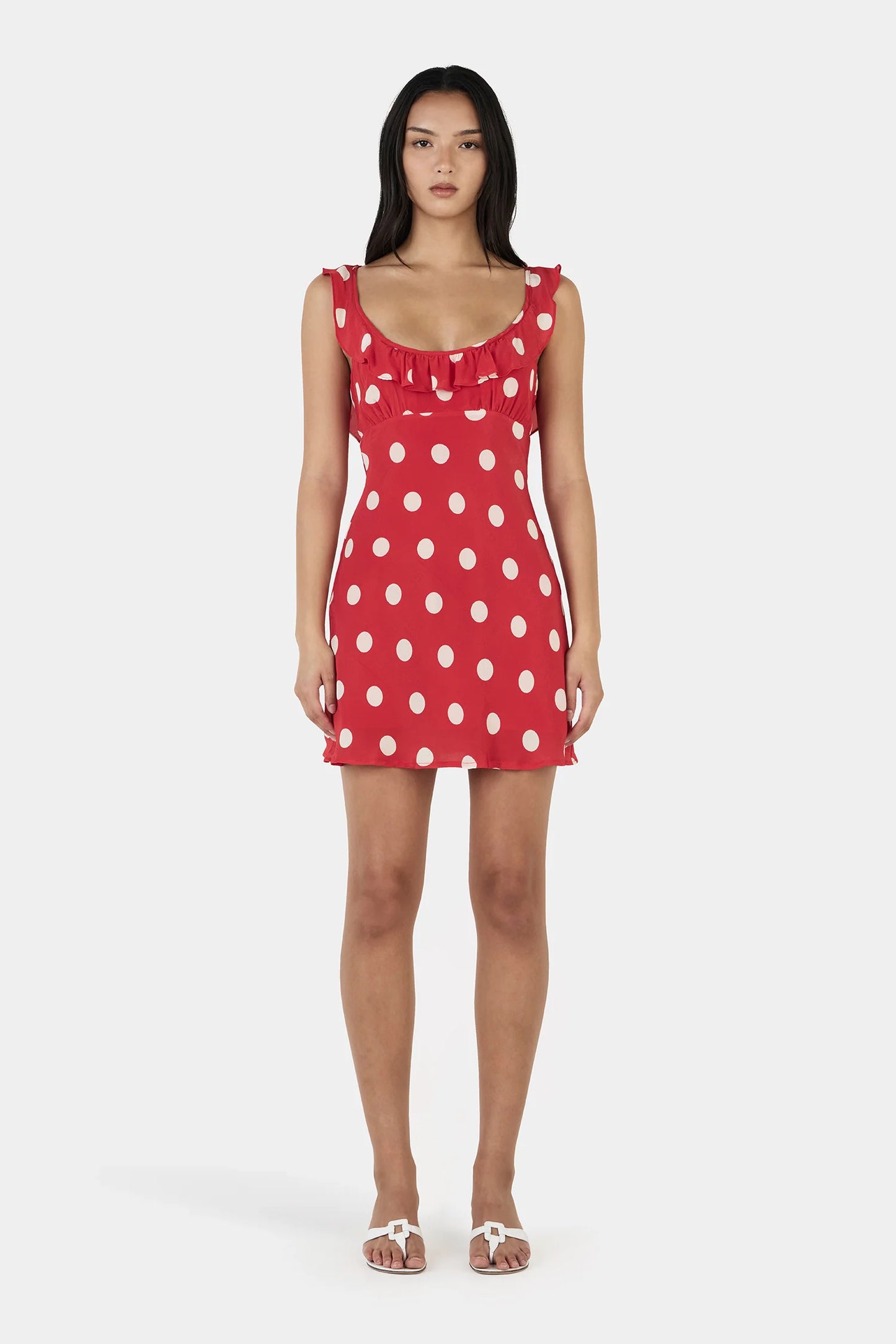 Candy Mini Dress - Red Polka