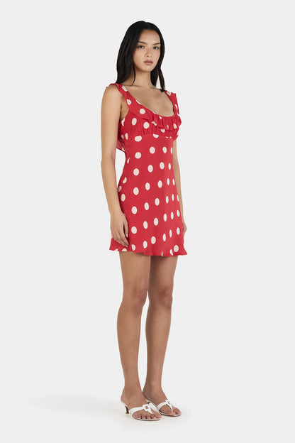 Candy Mini Dress - Red Polka