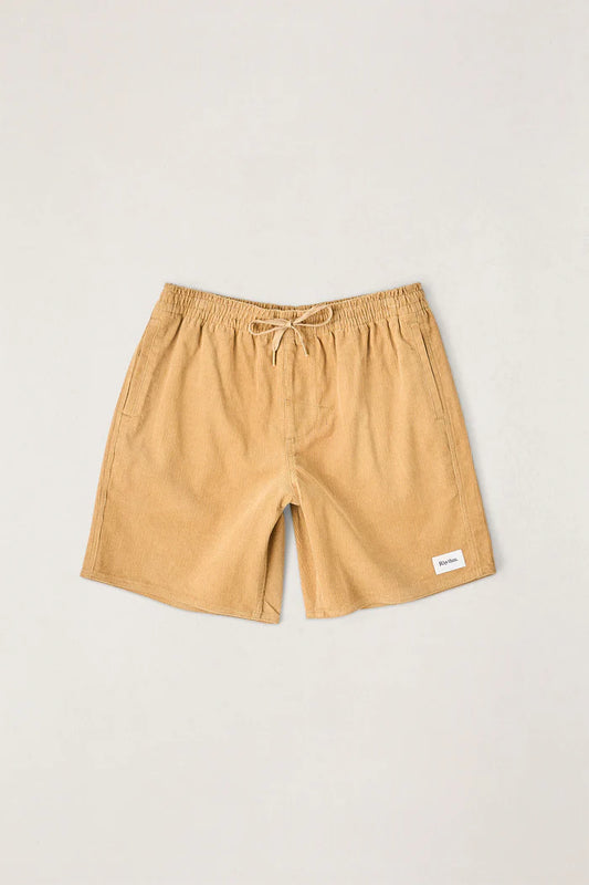 Classic Cord Jam Ochre- Designed with a relaxed elastic waistband, these shorts are crafted from durable cotton corduroy. Perfect for everyday wear, they bring texture and casual ease to any coastal wardrobe.