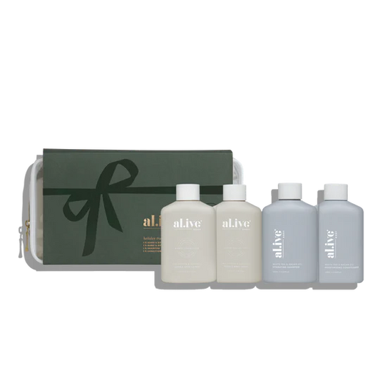 Our Limited Edition Baby Wash and Lotion in adorable bauble packaging with soft natural sponge. Features soothing Calming Oatmeal scent specially formulated for delicate skin - perfect for holidays with little ones.