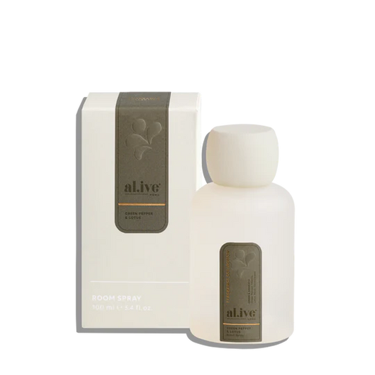 A sophisticated Room Spray offering crisp green pepper and fresh lotus with warm sandalwood depth. This modern floral blend provides immediate refreshment and a zen-like atmosphere.
