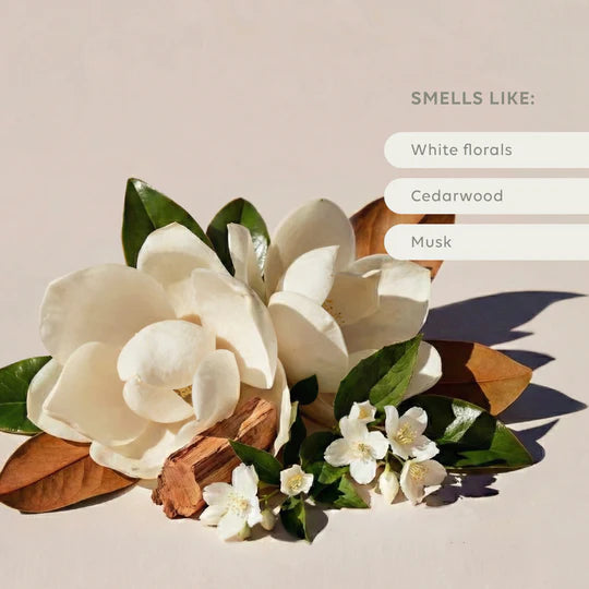 A 330g Soy Candle hand poured using coconut soy wax for a clean, even burn. Scented with our limited edition Ivory Bloom fragrance inspired by white florals, it brings softness and calm to any home.