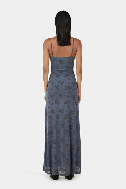 The Karima Midi Dress features soft gathers at the waist and an underbust seam for subtle shaping. Finished with elastic straps the Karima offers an easy flattering fit for everyday wear or dress up for special events.