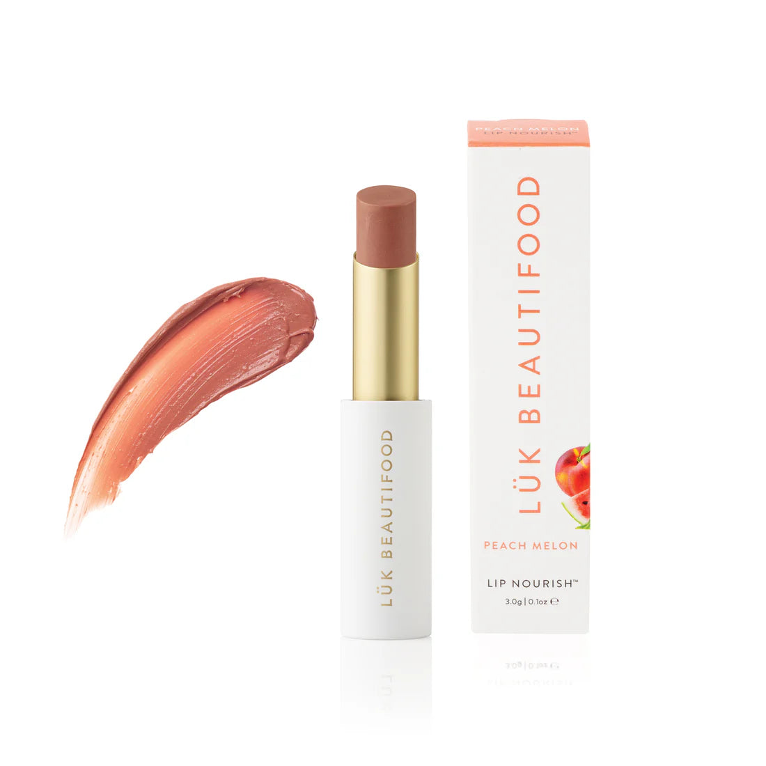 A luminous, hydrating kiss of dewy peach that gives an instant pick-me-up.  Organic cold-pressed oils from juniper berries and orange peel add fresh flavour and healing antioxidants. Soft sunshine and rich moisture in a tube.