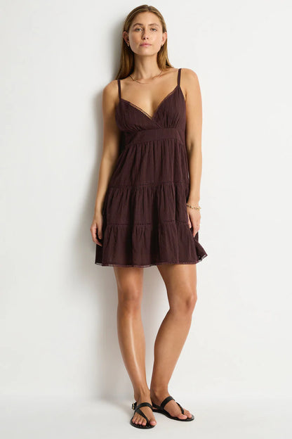 Introducing Ripples, our refined resort‑wear essentials. Designed for effortless packing, versatile styling, and layering over your swim for an&nbsp;elevated resort look.

Seersucker stripe texture
Sheer coverage
Shirred back panel
Ladder lace trim detail
Adjustable thin straps
Short length

Fabric Composition:
100% Cotton