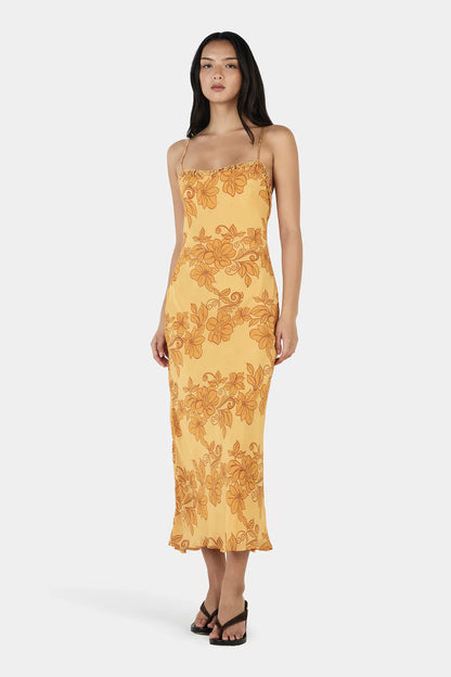 SAMANTHA MIDI DRESS-ROLLING WAVES MANGO