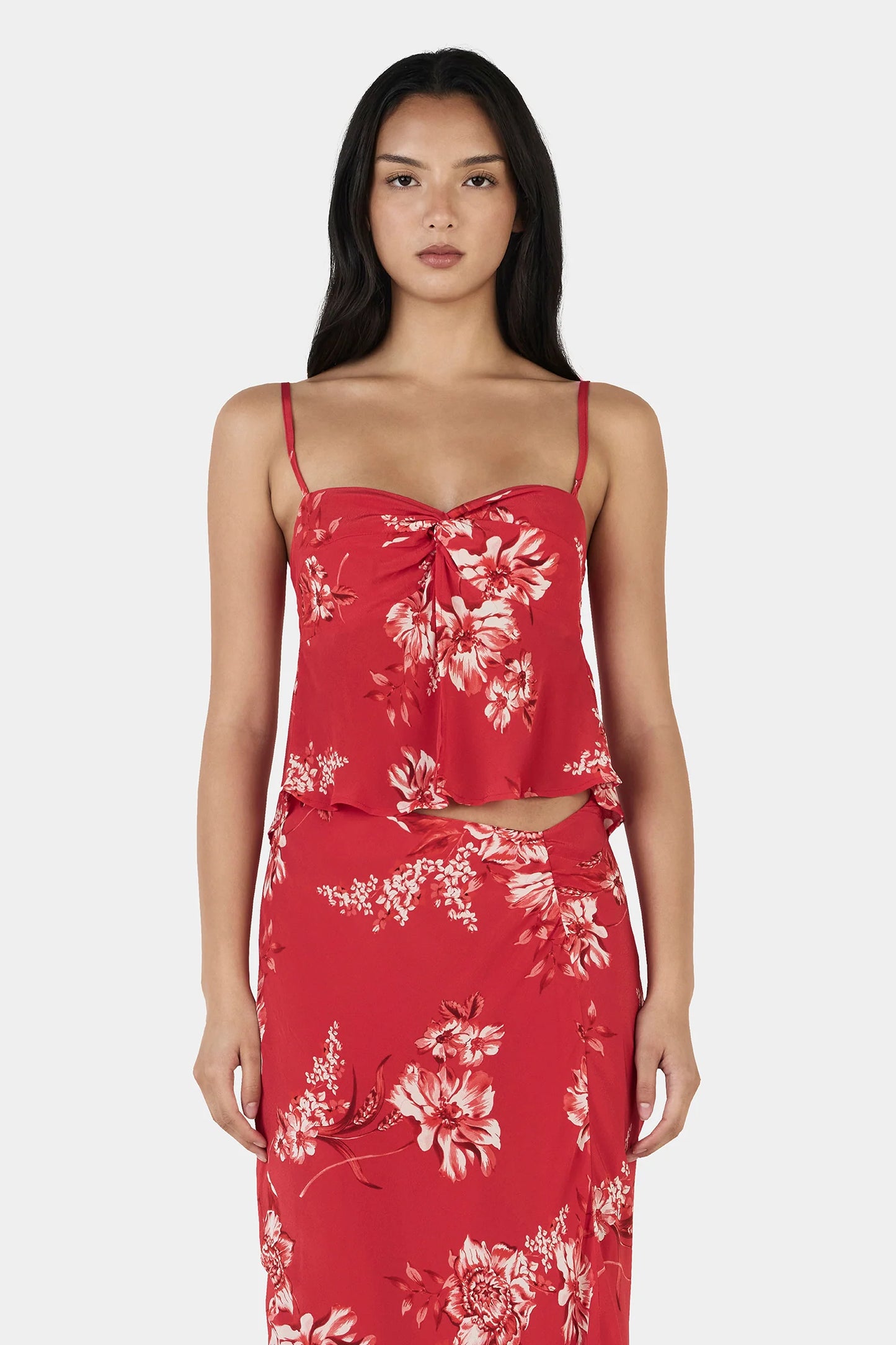 Janelle Maxi Skirt - Fire Bloom