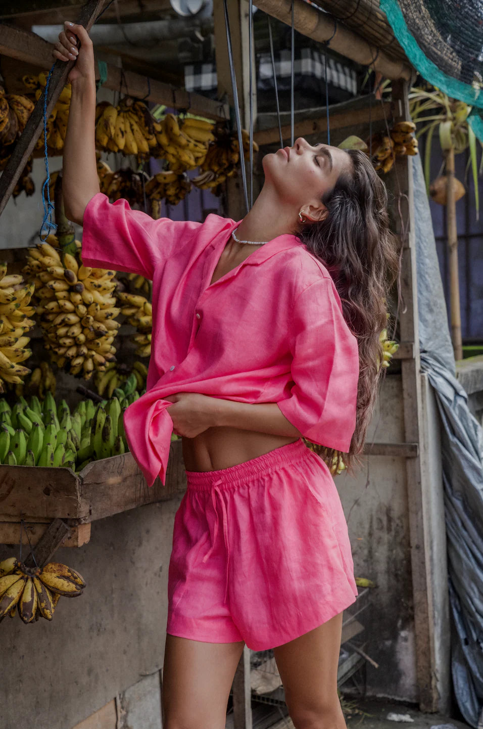 Pops + Co: The Luna - Make way for the must have shorts this season. With their loose fit style and elasticated waist, they are your new seasonal uniform. Pair with our Lou Short Sleeve Shirt or Ellery Vest for the ultimate set or separate with your wardrobe staples.&nbsp;