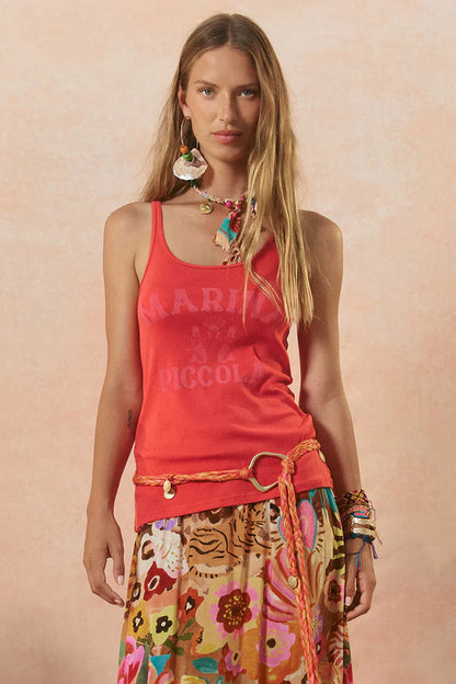 Marina Piccola Singlet - Poppy