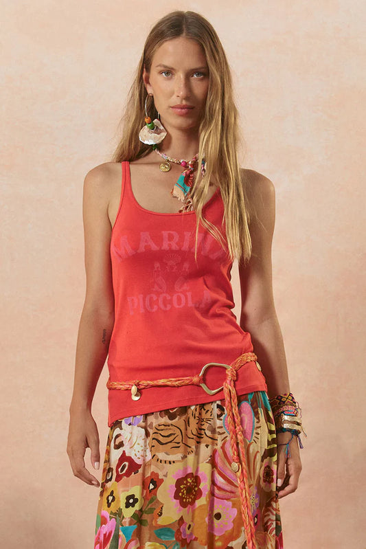 Marina Piccola Singlet - Poppy