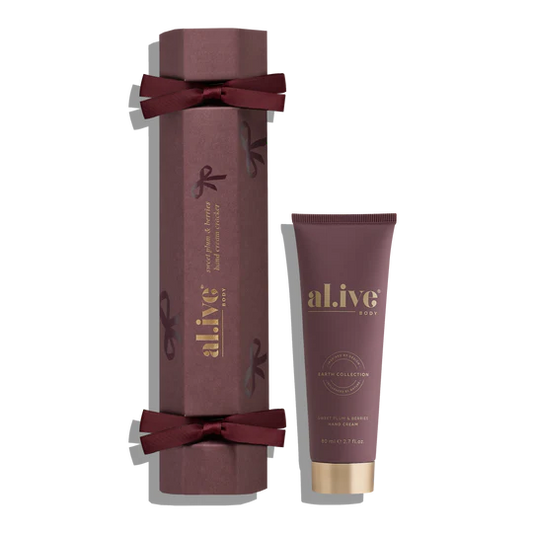 Our premium Hand Cream in festive cracker presentation that doubles as a tree decoration. Features exclusive Sweet Plum &amp; Berries scent with native Davidson Plum and strawberry extracts - the perfect stocking stuffer that's beautifully functional.
