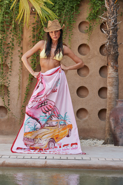 THAT'S A WRAP SARONG - Rodeo Pink - Meet your fun new beach bestie!
Your ticket to instant vacation vibes! Sip, swirl, and sway in style with this fabulously fun beach accessory. Whether you're chilling by the pool or catching rays on the shore, this sarong guarantees you'll be the main squeeze of the party. It's not just a sarong; it's a shore thing! Sip, slay, beach, repeat