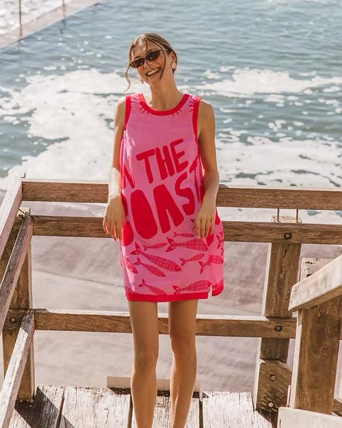 Coast Mini Dress - This summer shift dress is a bright load of sunshine. &nbsp; &nbsp; Screaming summer from every stitch.&nbsp;