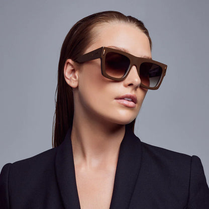 Alta - Expresso w Brushed Bronze Metal Trim/Brown Gradient Lens