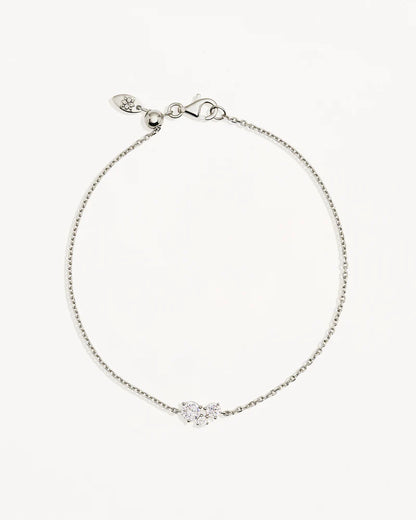 The&nbsp;Whispers of Love&nbsp;Bracelet&nbsp;features a classic trio design with an asymmetrical twist with varying sizes of round-cut crystals. This piece is a visual poem to the simplicity of love - and all the quiet magic it holds.&nbsp;It’s&nbsp;classic and delicate design is the perfect subtle touch of sparkle for the bride looking to shine in her own light.&nbsp;&nbsp;