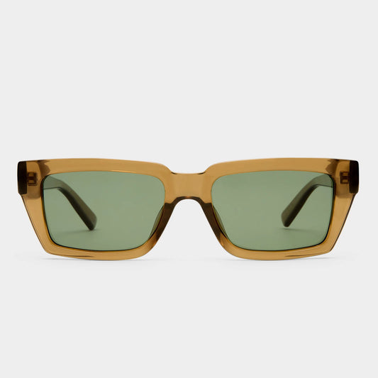A contemporary update to the classic D-frame, our NOCTURNAL HABIT sunglasses deliver a bold look. With larger proportions and a striking flat frame profile, this pair is accented with horizontal stripe flagstripe hardware and subtle bevel detailing.
