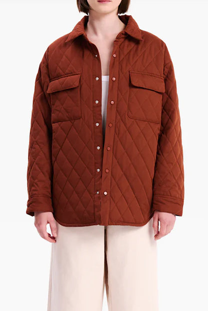 Filipa Quilted Jacket Terracotta