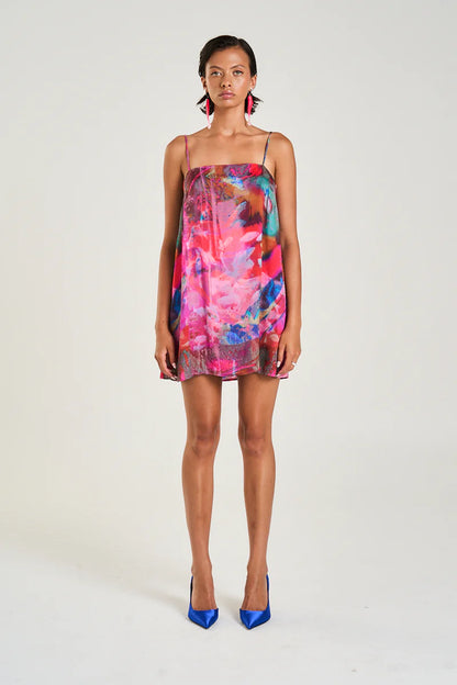 The Shift dress featuring the Fish Tank print presents a relaxed fit that ends at a flattering mini length. Made from a smooth, viscose / rayon blend, it boast a straight neck-line front pockets and can be styled alone or layered with a shirt underneath for an elevated look.

