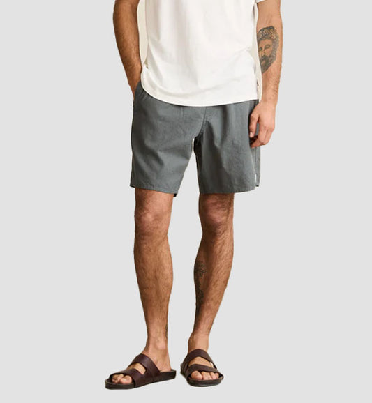 The Classic Linen Jam is a relaxed elastic waist short crafted in durable linen cotton blend mid-weight fabric, this style fits 17” above the knee and features side pockets and a back patch pocket, including an elastic waist with an adjustable drawcord, designed for everyday comfort and wear.
