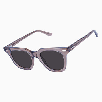Prisoner II - Transparent Mocha w. Gold Metal Trim / Black Lens