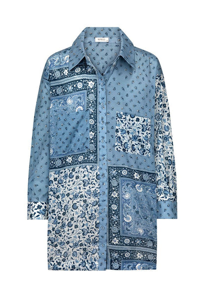 Sunshine Bandit Shirt Dress Chambray