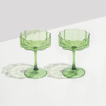 Two x Wave - Coupe Glasses