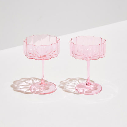 Two x Wave - Coupe Glasses