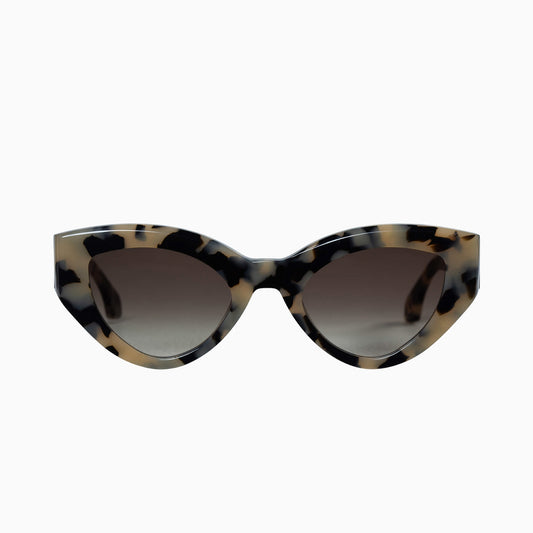 Valley Eye Wear Bones - Fawn Tort - Gold Metal Trim Polarised Sunglasses Front