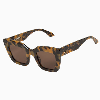 The Lullaby Club Brigada Sunglasses Yellow Tort Side
