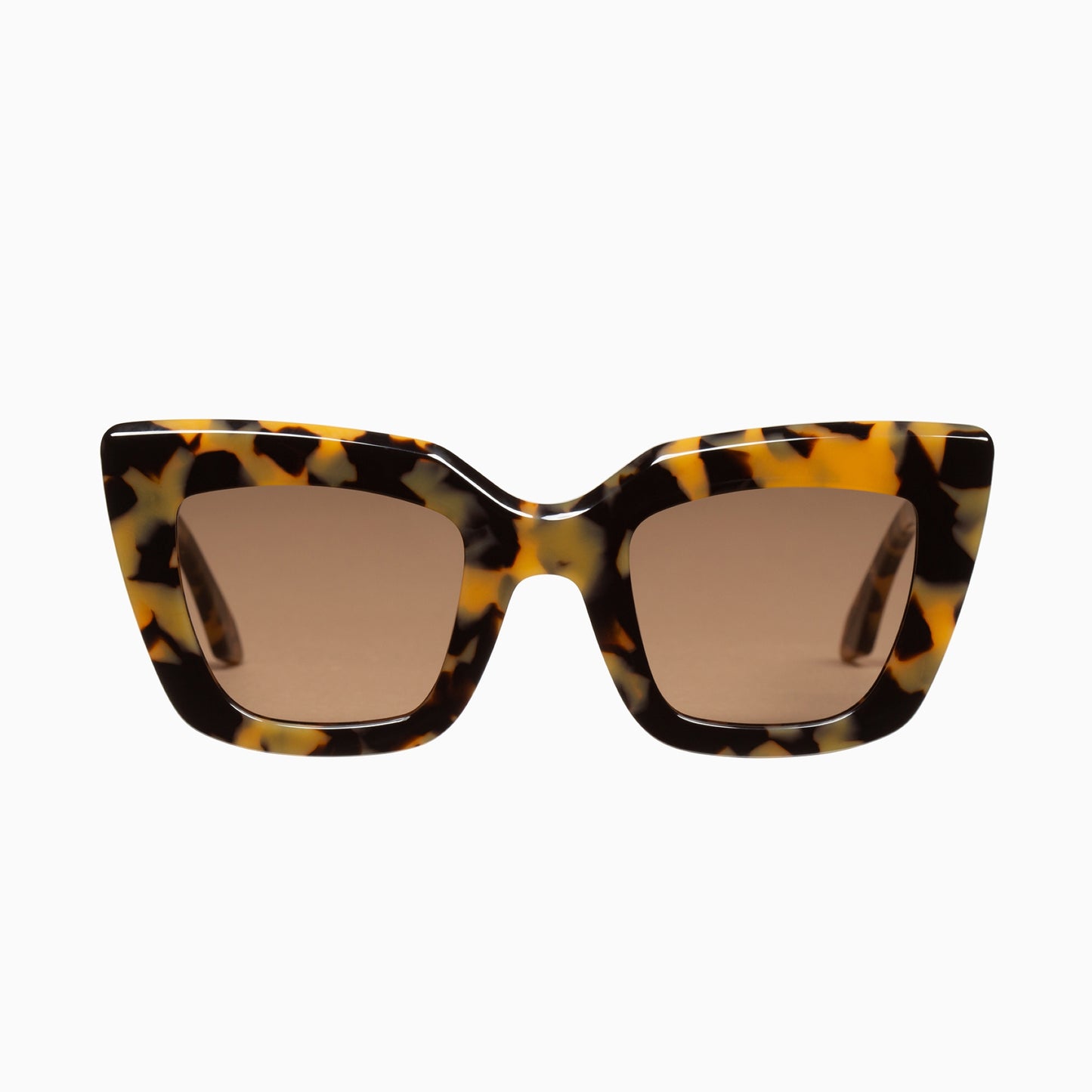 The Lullaby Club Brigada Sunglasses Yellow Tort Front