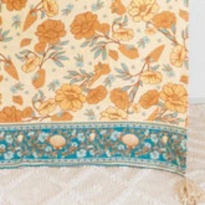 Kailani Seashell Throw Rug in Turquoise Blue & Sandy Beige