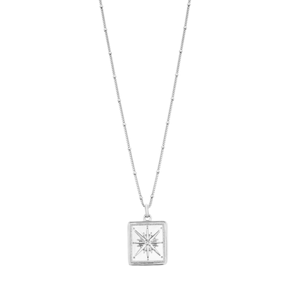 True North Coin Necklace - Silver