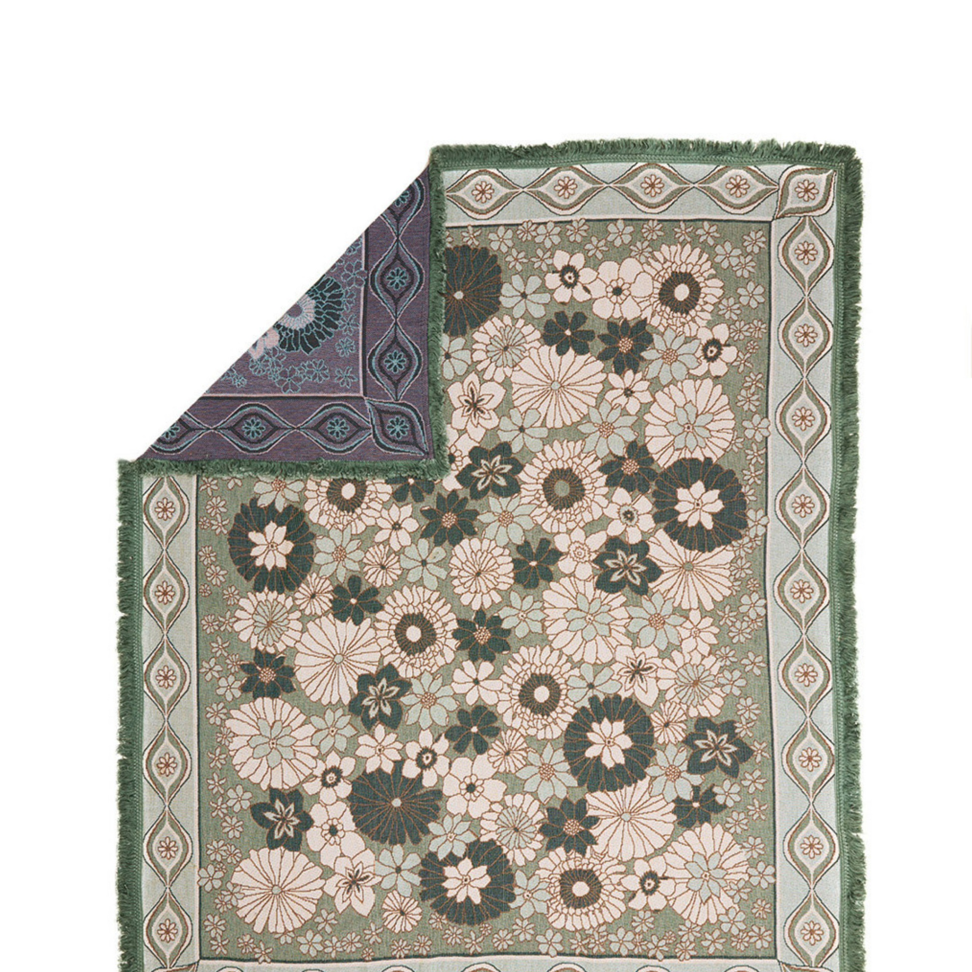 Wandering Folk Wandering Throw Peppermint Folded Corner