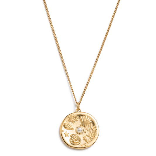 By the Sea Coin Necklace - 18K Gold Vermeil