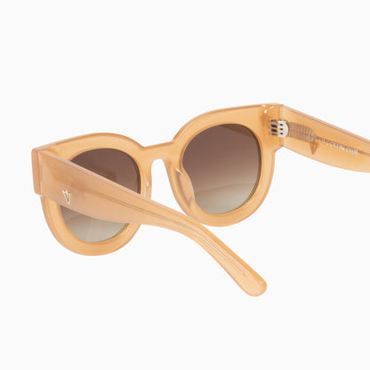 Valley A Dead Coffin Club Sunglasses peach with brown gradient lens back view