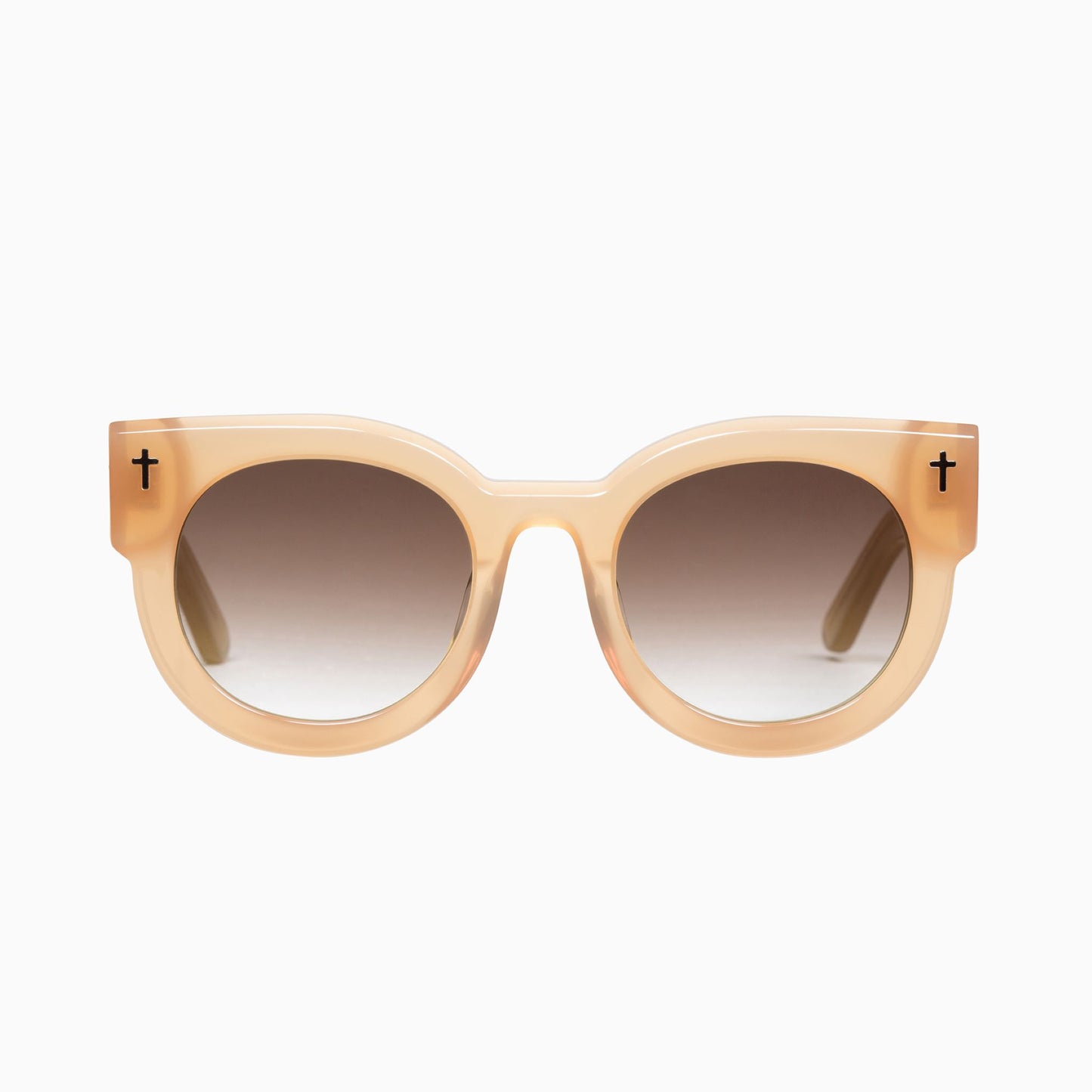 Valley A Dead Coffin Club Sunglasses peach with brown gradient lens