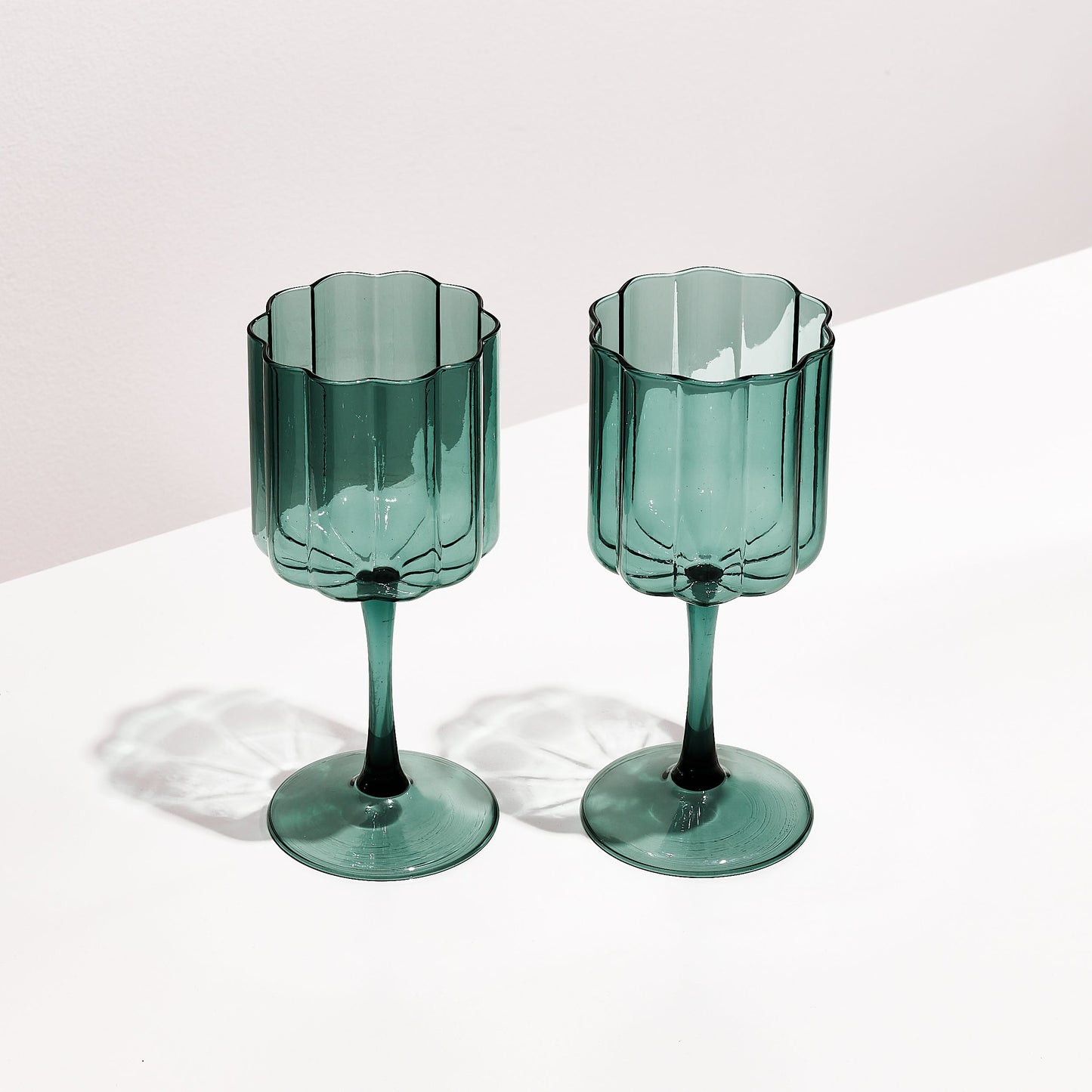 Two x Wave - Wine Glasses